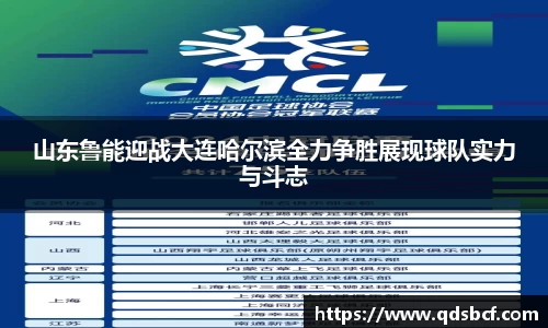 山东鲁能迎战大连哈尔滨全力争胜展现球队实力与斗志